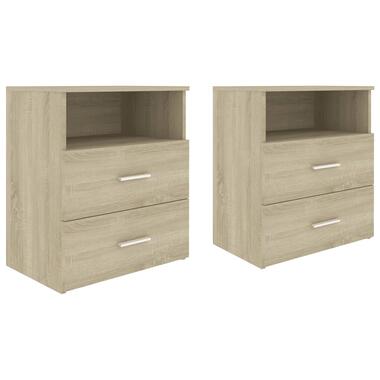 vidaXL Nachtkastjes 2 st 50x32x60 cm sonoma eikenkleurig product