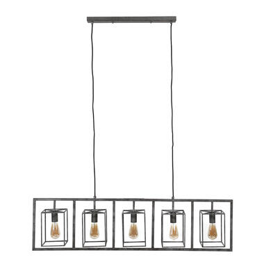 Hoyz - Hanglamp Cubic Tower - 5 Lampen - Grijs/Zwart - 130x15x150 product