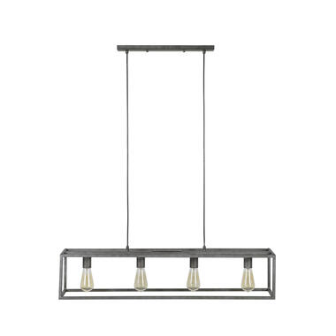 Hoyz - Hanglamp Cubic - 4 Lampen - Grijs/Zwart - Industrieel product