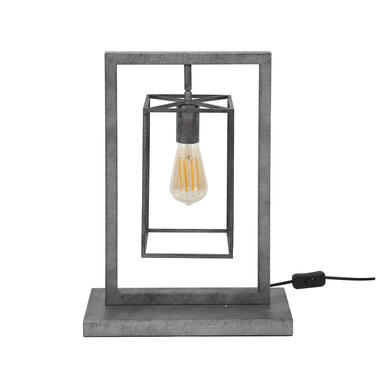 Hoyz - Tafellamp Cubic Tower - 1 Lamp - Grijs/Zwart - Industrieel product