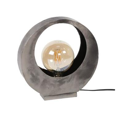 Industriële tafellamp Mia metaal rond - Metaal - Zilverkleurig - 13x30x32 cm product