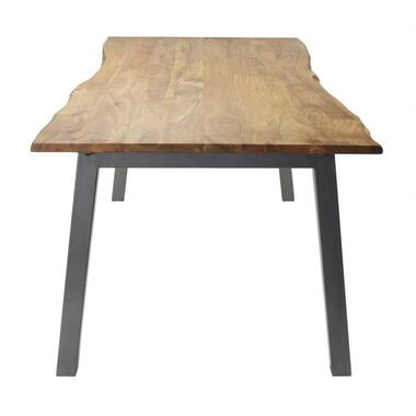 Eettafel Acaciahout - 180cm - Stalen Onderstel - Rechthoek product