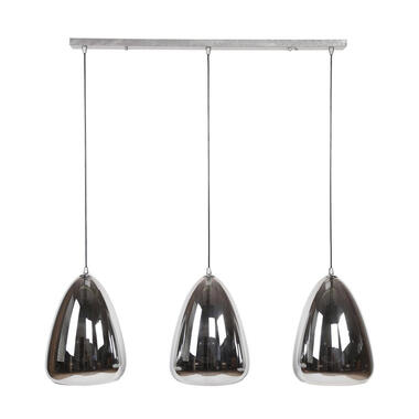Giga Meubel Hanglamp 3-Lichts - Chrome - Glas - Lamp Zilver Pearl product