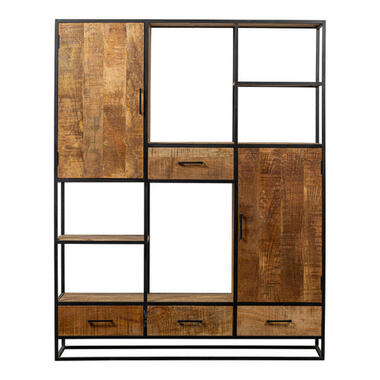 Mangohoutonline - Vakkenkast San AntonioXL Rechthoekig - Bruin - Mahom product