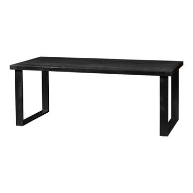 Eettafel Cleveland Black 180x100cm - Mangohout - Zwart - Rechthoekig product