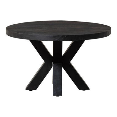 Mangohoutonline - Salontafel Glendale Black 70cm Rond - Zwart - Mahom product