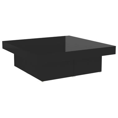 vidaXL Salontafel 90x90x28 cm spaanplaat hoogglans zwart product