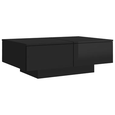 vidaXL Salontafel 90x60x31 cm spaanplaat hoogglans zwart product
