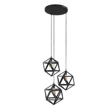 Giga Meubel Hanglamp 3-Lichts - Zwart - Metaal - Lamp Triangle product