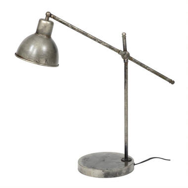 Giga Meubel Tafellamp Loft Hinged - Metaal - Oud Zilver - 21x53x67cm product