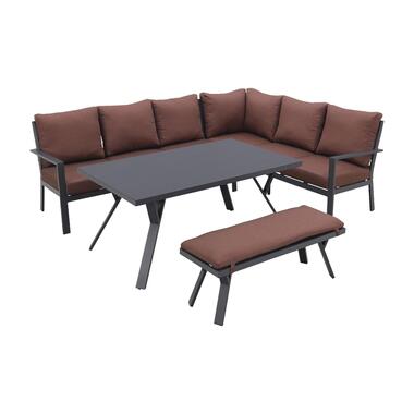 GI Sergio lounge dining set rechts - Black/Copper - 4-delig product