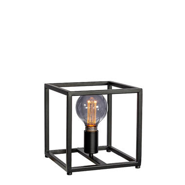 Giga Meubel Tafellamp Vierkant Metaal - Zwart - 28x28x28cm - Lamp Gofy product