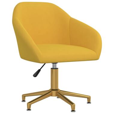 vidaXL Kantoorstoel draaibaar fluweel geel product
