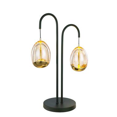 Highlight Tafellamp Golden Egg 2 lichts H 48 cm amber-zwart product