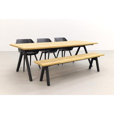 Hartman tuinset Sophie Studio Black/Mason teak tafel 240 cm. + bank product