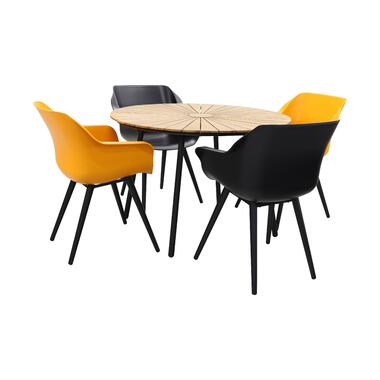 Hartman Sophie Studio Orange- black/Dave teak 110 cm. tuinset product