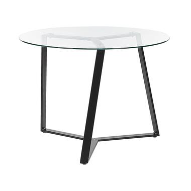 KEBRI - Eettafel - Zwart - 100 x 100 cm - Veiligheidsglas product