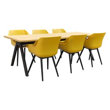 Hartman tuinset Sophie Studio Yellow/Mason teak tafel 240 cm. 7-delig product