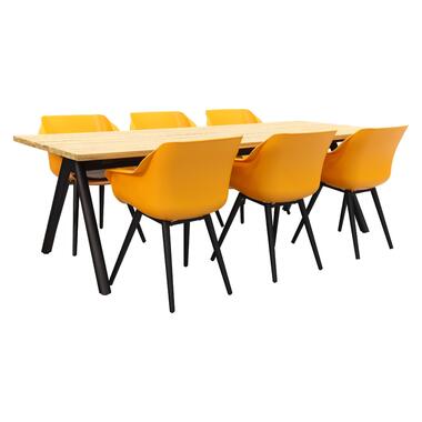 Hartman tuinset Sophie Studio Orange/Mason teak tafel 240 cm. 7-delig product