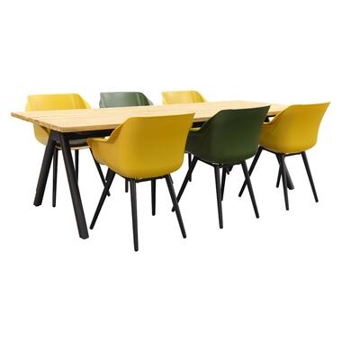 Hartman tuinset Sophie Studio Yellow/Green/Mason teak tafel 240 cm product