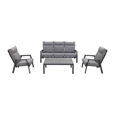VDG Azoren/Atlanta stoel- 3-zitsbank loungeset verstelbaar - Antraciet product