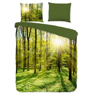 Pure Dekbedovertrek "bomen in het bos" - Groen - (140x200/220 cm) - Microfiber product