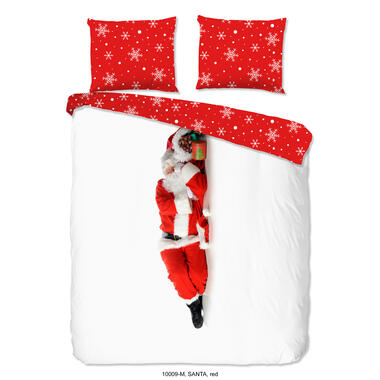 Pure Dekbedovertrek "kerstman" - Rood - (200x200/220 cm) - Microfiber product