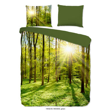 Pure Dekbedovertrek "bomen in het bos" - Groen - (200x200/220 cm) - Microfiber product