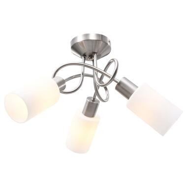 vidaXL Plafondlamp met keramieke cilindervormige kappen 3xE14 wit product