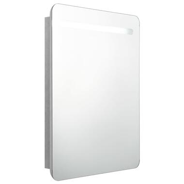 vidaXL Badkamerkast met spiegel en LED 60x11x80 cm betongrijs product
