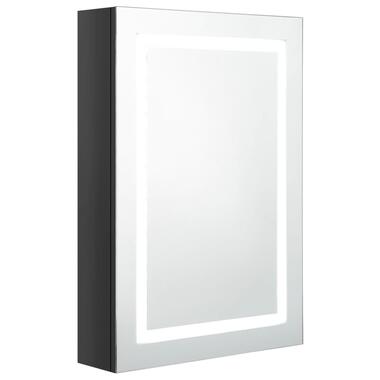 vidaXL Badkamerkast met spiegel LED 50x13x70 cm glanzend zwart product