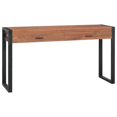 vidaXL Bureau met 2 lades 140x40x75 cm teakhout product