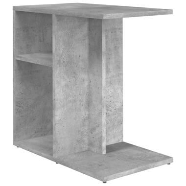 vidaXL Bijzettafel 50x30x50 cm bewerkt hout betongrijs product