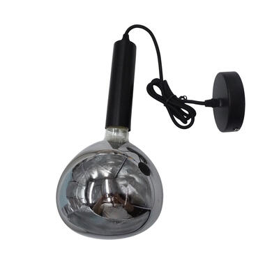 Industriële hanglamp Katie smokey glass - Glas - Zilverkleurig - 15x15x170 cm product