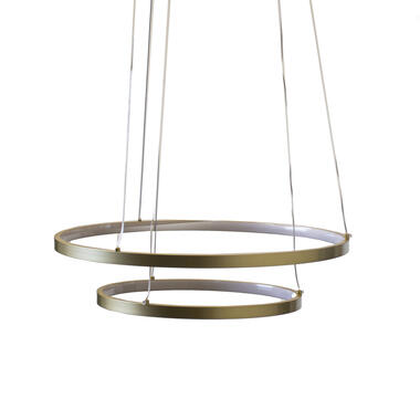 Ring hanglamp Elaine metaal goud 2 cirkels - Metaal - Goudkleurig product