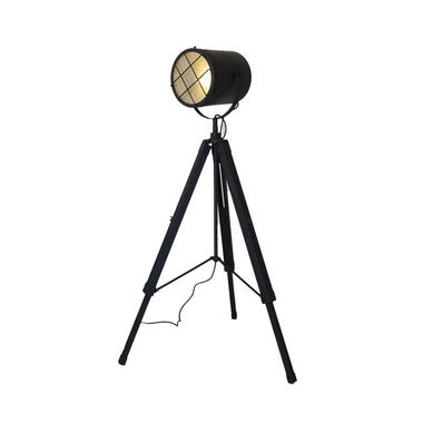 Industriële vloerlamp Pesaro driepoot zwart - Metaal - Zwart - 40,85x40,85x164 product