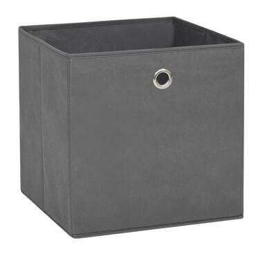 vidaXL Opbergboxen 4 st 28x28x28 cm nonwoven stof grijs product