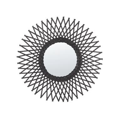 TAGOLU - Wandspiegel - Zwart - Rotan product