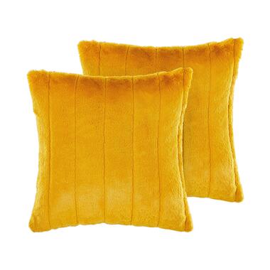 Beliani Sierkussen PUMILA - Geel polyester product