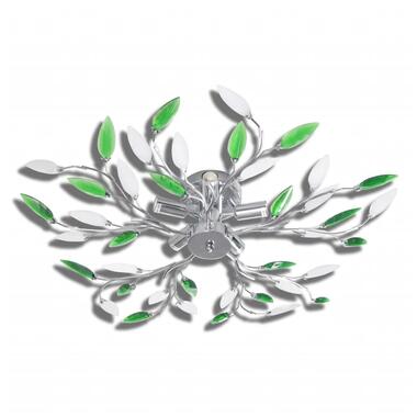 vidaXL Lamp met kristallen bladeren van acryl voor 5x E14 wit/groen product