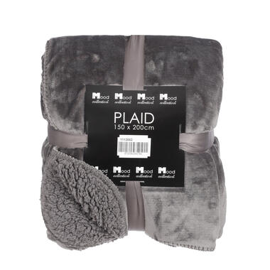 In the Mood Mardy Fleece Plaid - L200 x B150 cm - Antraciet product