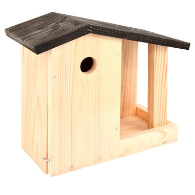 Esschert Design Vogelhuisje - hout - incl. voedertafel - 24,4 cm product
