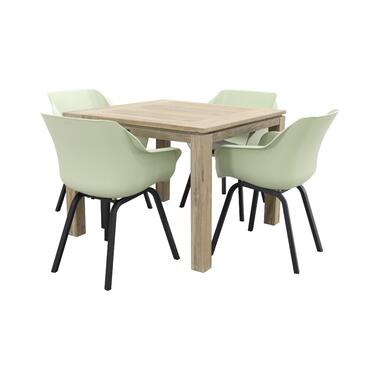 Hartman Sophie tuinstoel French Green/Rome grey 100 cm. - 5-delig product