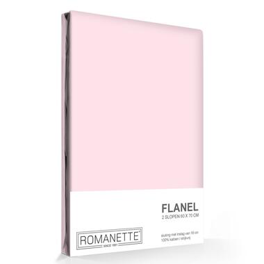 Romanette Flanellen Kussenslopen Roze (2 stuks) product