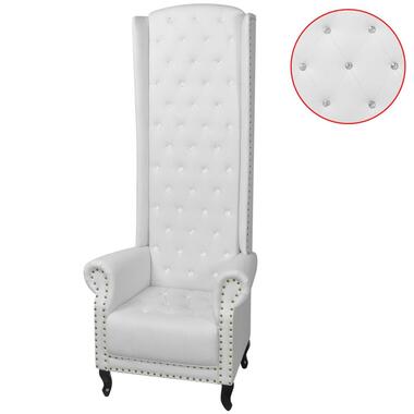 vidaXL Hoge fauteuil wit 77x65x181 cm product