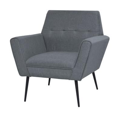 vidaXL Fauteuil staal en stof lichtgrijs product