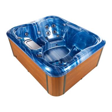 ARCELIA - Whirlpool buitenbad - Blauw - 215 x 180 cm - Acryl product