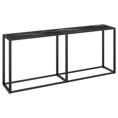 vidaXL Wandtafel 180x35x75,5 cm gehard glas zwartmarmerkleurig product