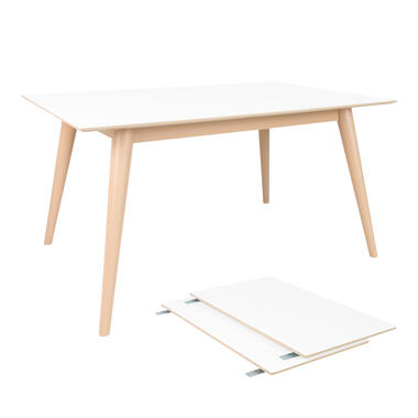 Giga Meubel Uitschuifbare Eettafel Wit MDF - 150-230cm - Tafel Copenhagen product