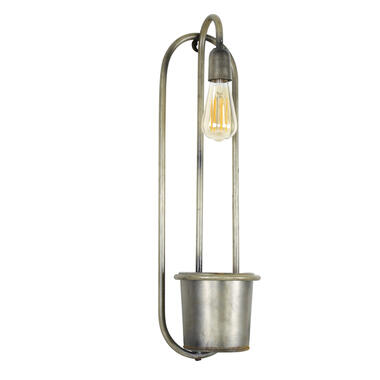 Hoyz - Wandlamp 1L Storage - Oud Zilver - Industrieel product